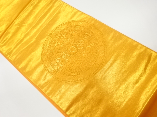 相良刺繍鏡裏模様袋帯